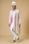 Buy_Arihant Rai Sinha_Cream Sequin Jacquard Woven Embroidered Dupatta And Safa Set _Online_at_Aza_Fashions