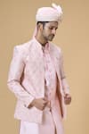 Aryavir Malhotra_Pink Sequin Embroidered Border Safa _at_Aza_Fashions