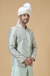 Aryavir Malhotra_Off White Sequin Embroidered Border Safa _Online_at_Aza_Fashions