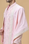 Buy_Aryavir Malhotra_Pink Sequin Embroidered Border Dupatta _Online_at_Aza_Fashions