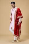 Buy_Aryavir Malhotra_Red Sequin Velvet Embroidered Dupatta _Online_at_Aza_Fashions