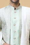 Shop_Aryavir Malhotra_Off White Sequin Thread And Embroidered Dupatta _Online_at_Aza_Fashions