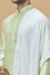 Buy_Aryavir Malhotra_Off White Sequin Georgette And Thread Embroidered Dupatta _Online_at_Aza_Fashions