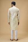 Shop_Arihant Rai Sinha_Cream Jacquard Silk Brocade Woven Floral Geometric Kurta _at_Aza_Fashions