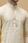 Arihant Rai Sinha_Cream Jacquard Silk Brocade Woven Floral Geometric Kurta _Online_at_Aza_Fashions