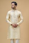 Arihant Rai Sinha_Cream Jacquard Silk Brocade Woven Floral Geometric Kurta _at_Aza_Fashions