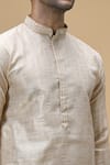 Shop_Arihant Rai Sinha_Cream Jacquard Silk Brocade Woven Bloom Art Kurta _Online_at_Aza_Fashions