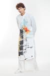 Buy_Anamika Khanna_White Linen Printed Abstract Artwork Kurta _Online_at_Aza_Fashions