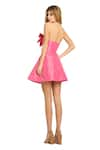 Shop_Mac Duggal_Pink Crepe Solid Straight Strapless Short Dress _at_Aza_Fashions