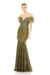 Buy_Mac Duggal_Green Polyester Hand Embellished Sequin Sweetheart Neck Floral Gown _at_Aza_Fashions