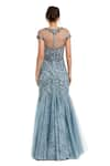 Shop_Mac Duggal_Blue Net Embroidery Crystal Sheer Sweetheart Top Iris Embellished Mermaid Gown _at_Aza_Fashions