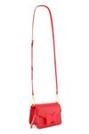 Mac Duggal_Red Leather Mini Crossbody Bag _Online_at_Aza_Fashions