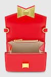 Buy_Mac Duggal_Red Leather Mini Crossbody Bag _Online_at_Aza_Fashions