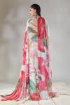 Buy_Basanti - Kapde Aur Koffee x AZA_Multi Color Pant Crepe Printed Abstract Floral Cape Open And Flared Set_Online