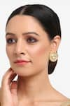 Buy_Ruby Raang_Gold Plated Kundan Embellished Studs _at_Aza_Fashions