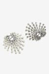 Buy_Ruby Raang_Silver Plated Pearl Embellished Earrings_Online_at_Aza_Fashions
