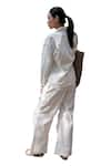 Shop_The Terra Tribe_Off White Organic Cotton Solid Plain Parachute Trousers _Online_at_Aza_Fashions