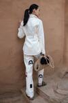 Shop_The Terra Tribe_Off White Organic Cotton Plain Collared Seattle Wrapped Shirt _at_Aza_Fashions