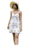 Shop_The Terra Tribe_Yellow Linen Printed Tribal Sweetheart California Pattern Slip Dress _Online_at_Aza_Fashions