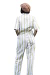 Buy_The Terra Tribe_Yellow Linen Twill Printed Striped Collar Pattern Jumpsuit _Online_at_Aza_Fashions