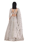 Shop_Abhinav Mishra_Silver Tissue Embellished Mirror Sweetheart Neck Work Lehenga Set _Online_at_Aza_Fashions