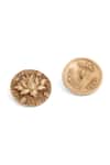 Buy_Cosa Nostraa_Gold Carved Lotus 7 Pcs Buttons_Online_at_Aza_Fashions