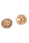 Buy_Cosa Nostraa_Gold Carved Lotus Bead 7 Pcs Buttons_Online_at_Aza_Fashions