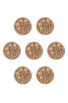 Shop_Cosa Nostraa_Gold Carved Blooming Beauty 7 Pcs Buttons_Online_at_Aza_Fashions