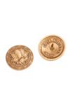 Buy_Cosa Nostraa_Gold Carved Lotus Emblem 13 Pcs Buttons_Online_at_Aza_Fashions