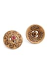 Buy_Cosa Nostraa_Gold Carved Floret 13 Pcs Buttons _Online_at_Aza_Fashions