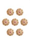 Shop_Cosa Nostraa_Gold Carved Floret 7 Pcs Buttons _Online_at_Aza_Fashions