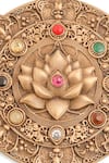 Buy_Cosa Nostraa_Gold Carved Lotus Beauty Brooch_Online_at_Aza_Fashions