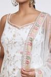 Buy_MeenaGurnam_Ivory Kurta And Sharara Georgette Embroidered Resham Leaf Jaal Work Set 
