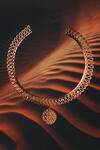 Buy_Suhani Pittie_Gold Plated Flow Of The Nile Choker Pendant Necklace_at_Aza_Fashions