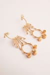Shop_Suhani Pittie_Gold Plated Pearls Embellished Drop Earrings _at_Aza_Fashions