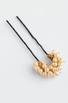 SUHANI PITTIE_Gold Pearls Embellished Hair Pins - Set Of 3 _Online_at_Aza_Fashions