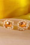 Suhani Pittie_Gold Plated Pearls Embellished Ear Buttons_at_Aza_Fashions