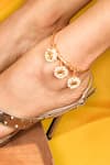 Buy_Suhani Pittie_Gold Plated Pearls Embellished Anklet _at_Aza_Fashions
