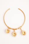 Suhani Pittie_Gold Plated Pearls Embellished Anklet _Online_at_Aza_Fashions