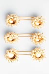 Buy_SUHANI PITTIE_Gold Plated Pearls Embellished Brooch Pin _at_Aza_Fashions