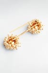 Shop_SUHANI PITTIE_Gold Plated Pearls Embellished Brooch Pin _at_Aza_Fashions