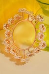 Buy_Suhani Pittie_Gold Plated Pearls Embellished Bangle _at_Aza_Fashions