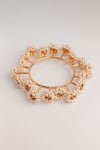 Shop_Suhani Pittie_Gold Plated Pearls Embellished Bangle _at_Aza_Fashions