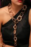 Buy_Suhani Pittie_Gold Plated Neutron Loop Pearls Chain-link Necklace _at_Aza_Fashions