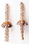 Suhani Pittie_Gold Plated Crystals, Stones Star Shine Embellished Earrings _Online_at_Aza_Fashions