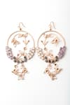 Suhani Pittie_Gold Plated Pearls Mystic Foliage Vine Hoop Earrings _Online_at_Aza_Fashions
