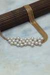 Shop_Suhani Pittie_Gold Plated Modern Maharani Pearl Chain Necklace _at_Aza_Fashions