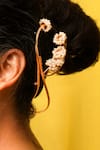 Shop_Suhani Pittie_Gold Pearl Bunch Statement Hair Band _at_Aza_Fashions