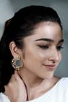 Buy_Suhani Pittie_Gold Plated Crescent Noor Studs _at_Aza_Fashions