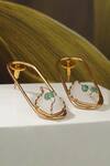 Buy_Suhani Pittie_Gold Plated Stones Jungle Chic Earrings _at_Aza_Fashions